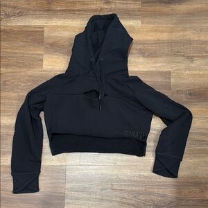 Gymshark Women's Black Cropped Hoodie Top